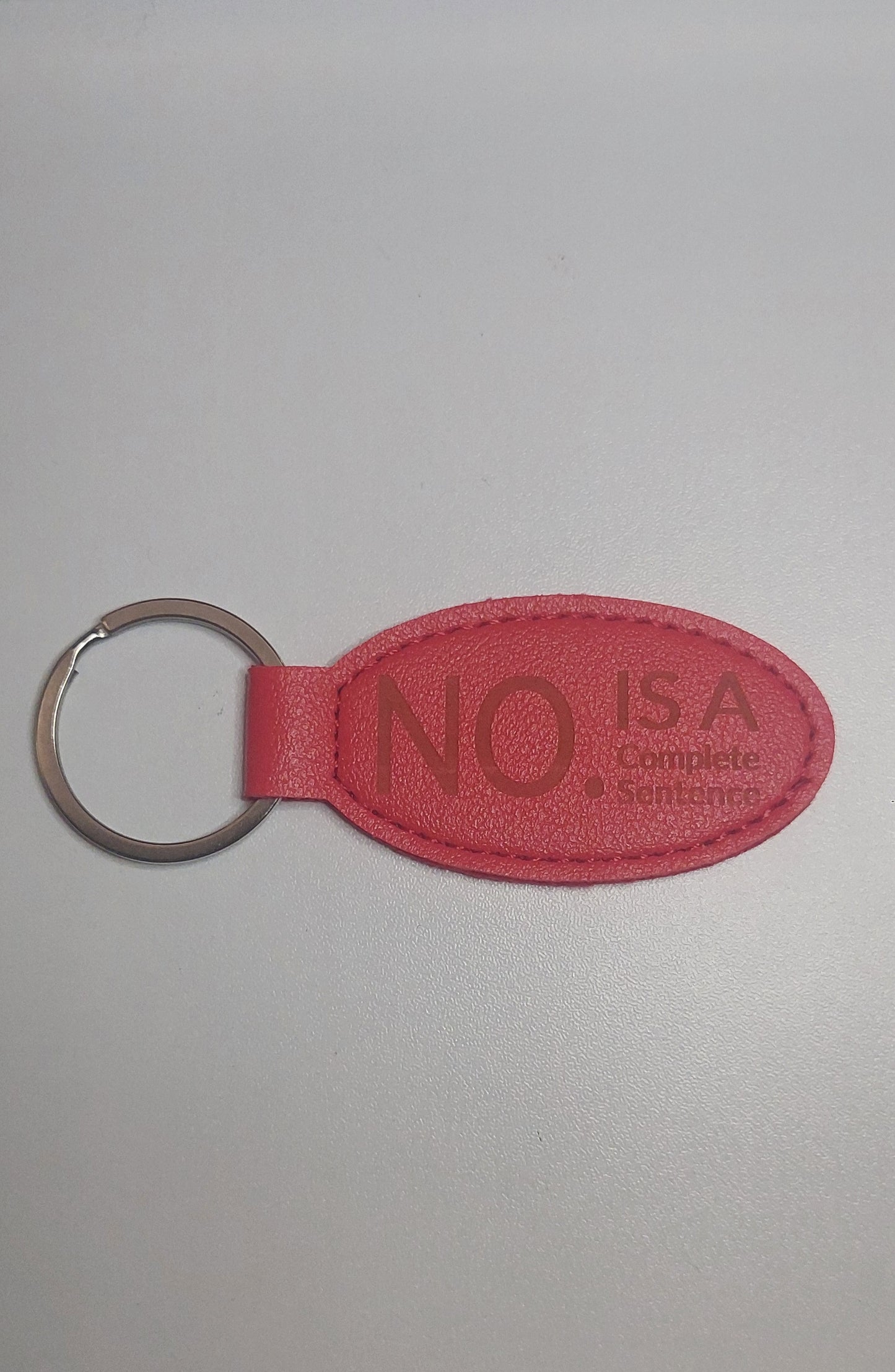 PU Leather Keyring - Oval