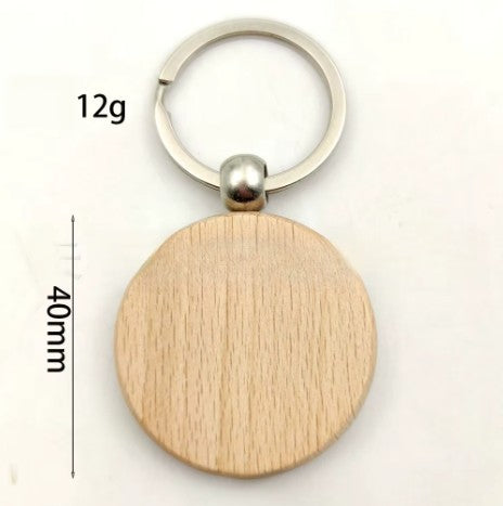 Wood Keyring - Round
