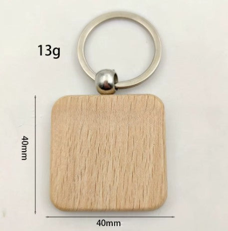 Wood Keyring - Square