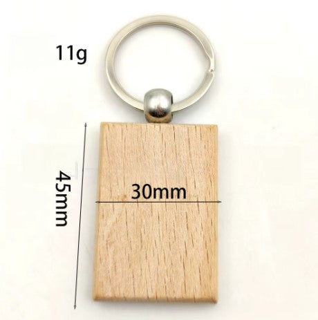 Wood Keyring - Rectangular