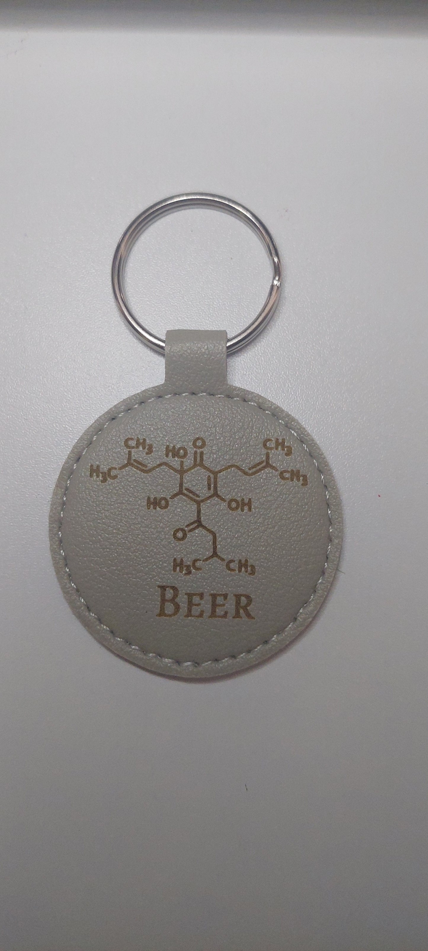 PU Leather Keyring - Round