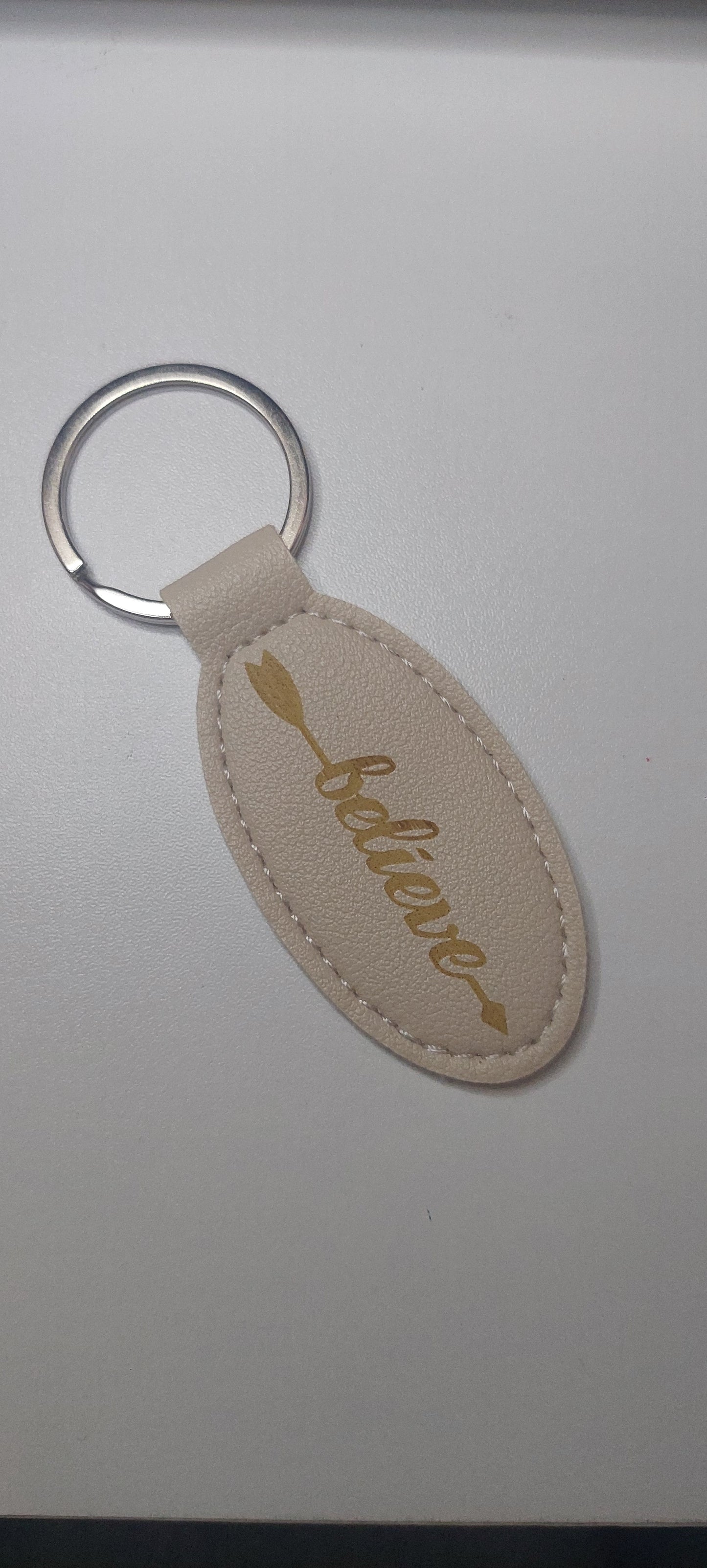 PU Leather Keyring - Oval