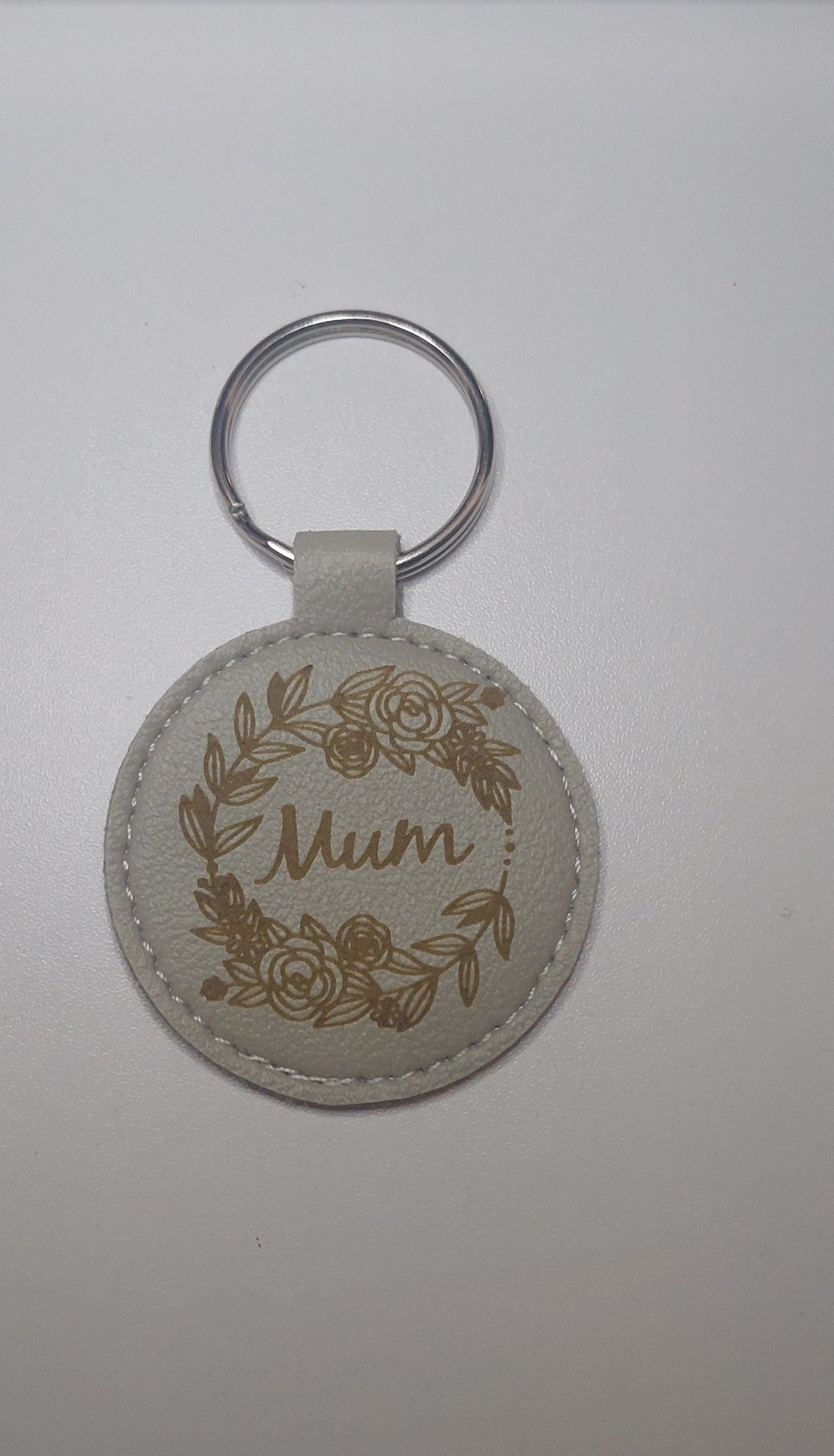 PU Leather Keyring - Round