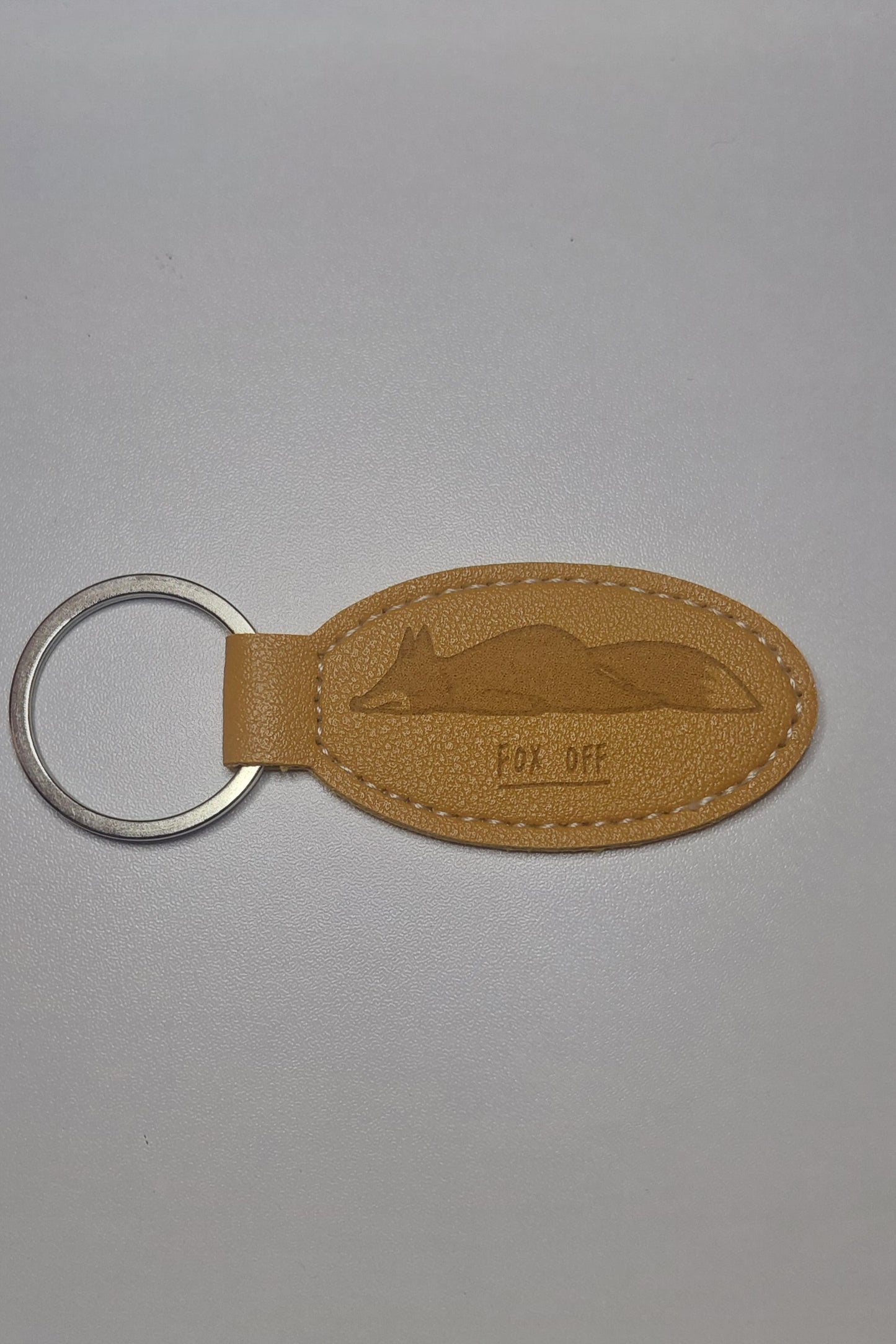 PU Leather Keyring - Oval