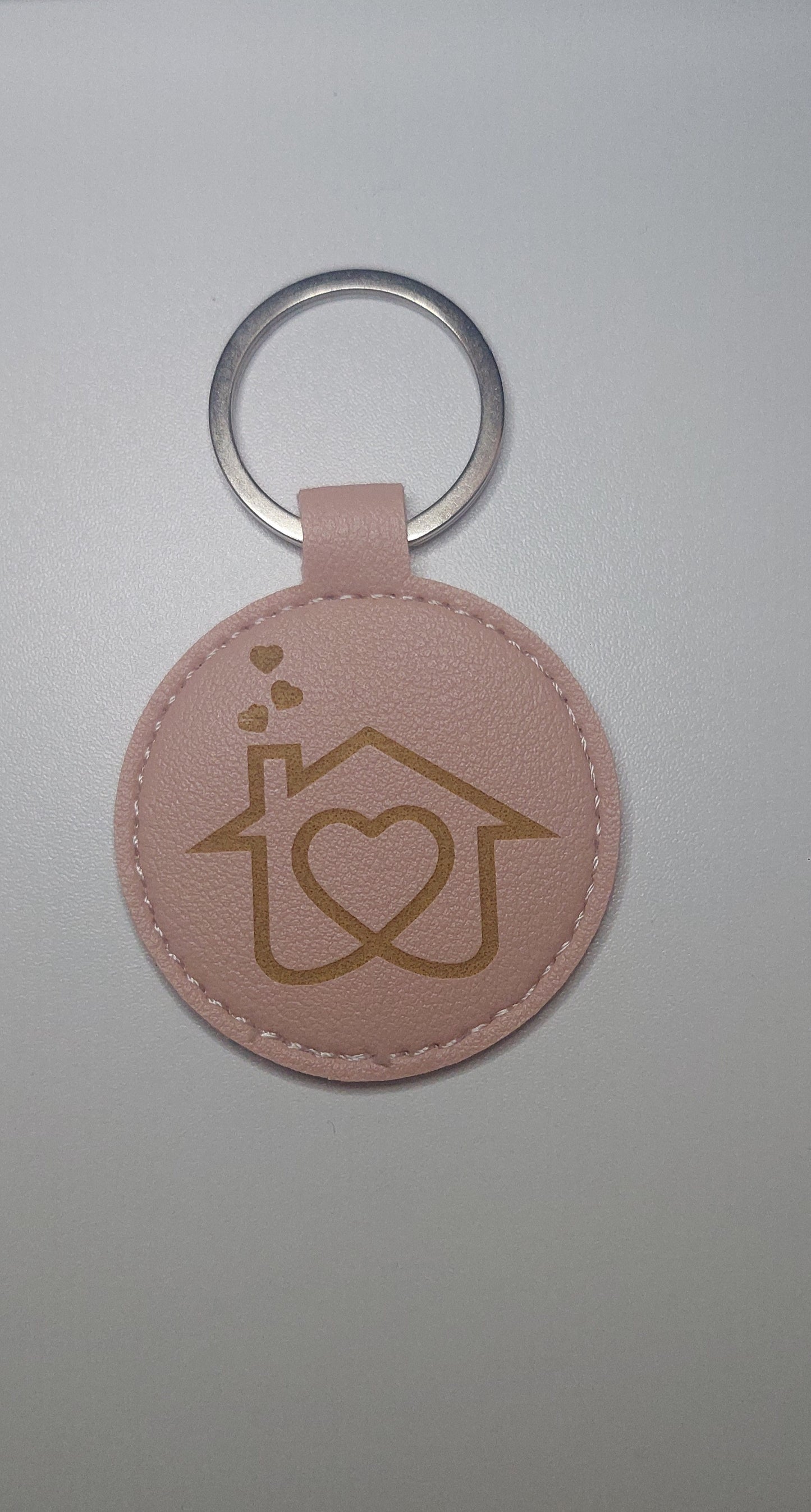 PU Leather Keyring - Round