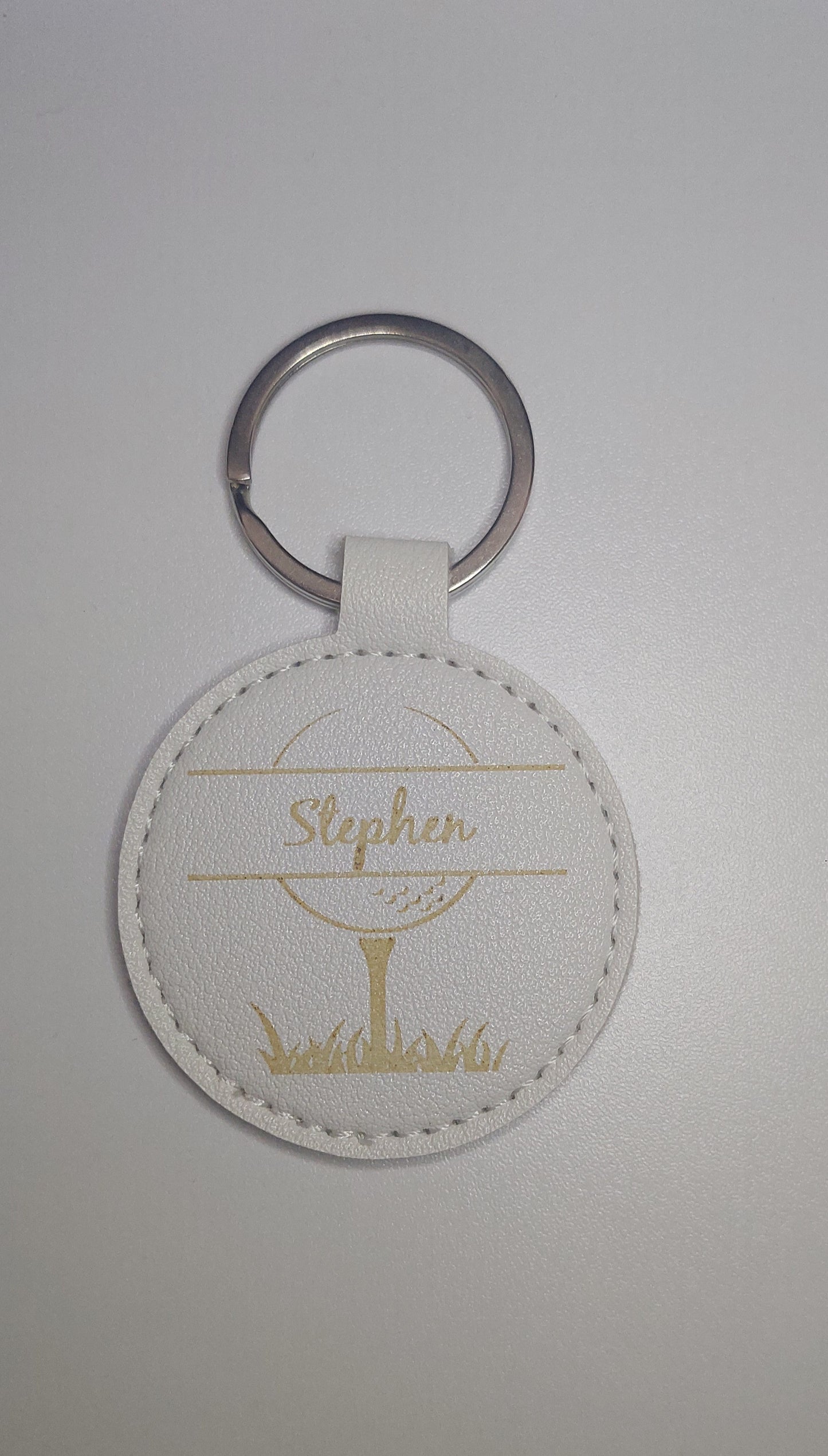 PU Leather Keyring - Round