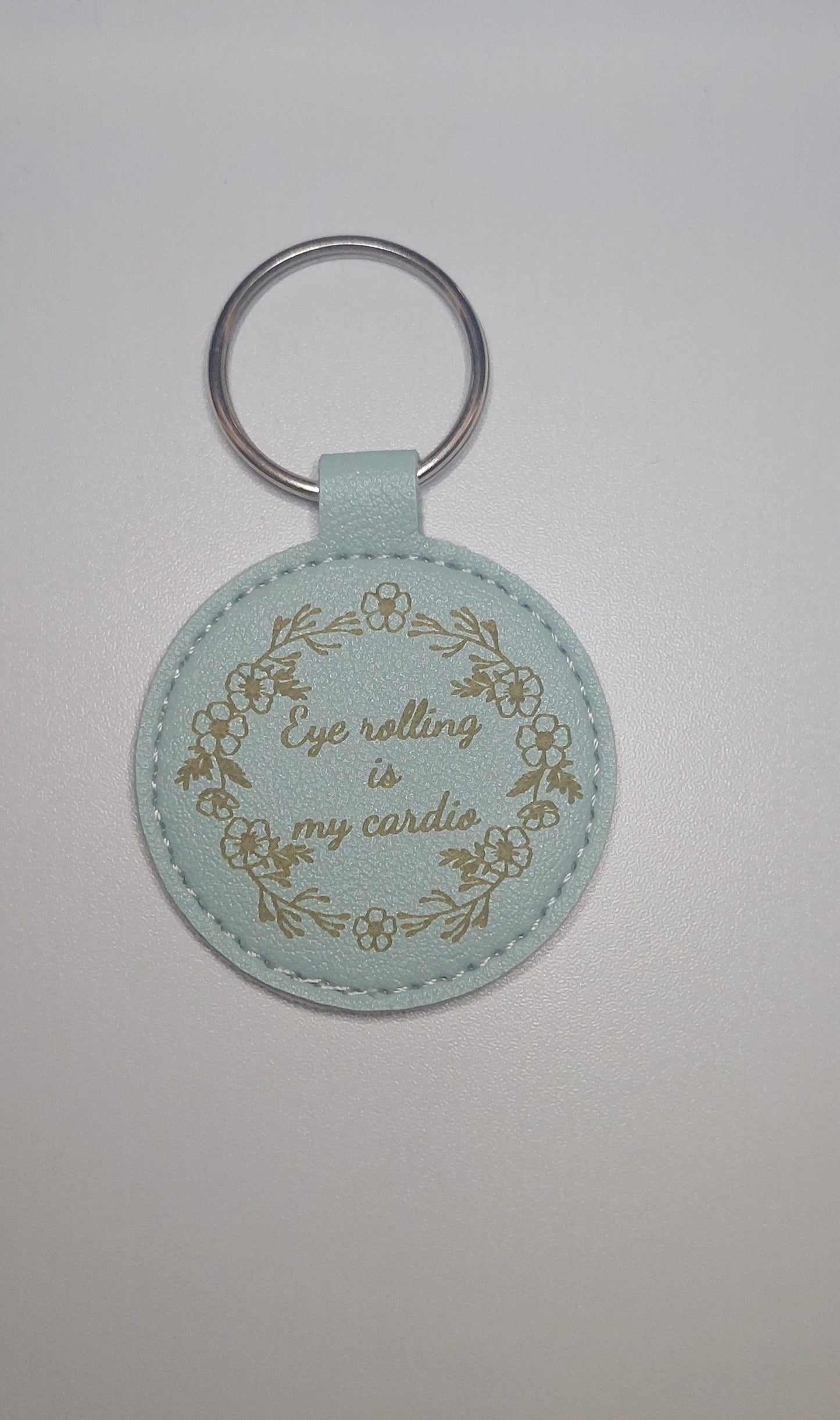 PU Leather Keyring - Round