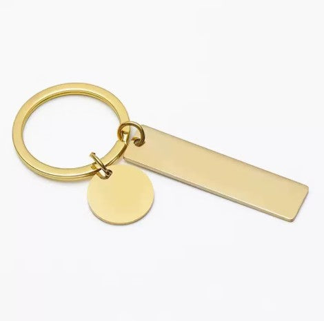 Flat Metal Keyring