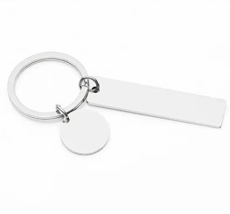 Flat Metal Keyring
