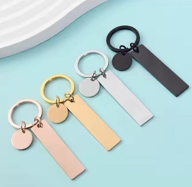 Flat Metal Keyring